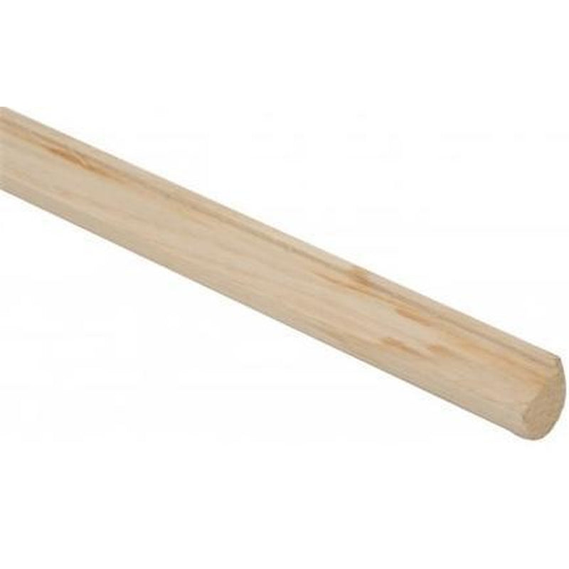Close up of a kerfed ash gunwale for a composite canoe