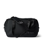 A black duffel bag