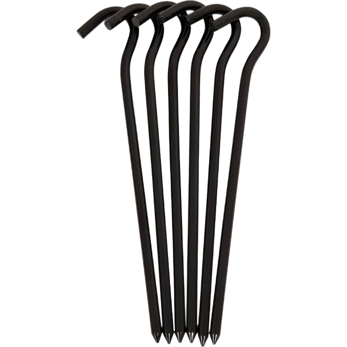 Aluminum Sheperds Hook Tent Stakes | Black