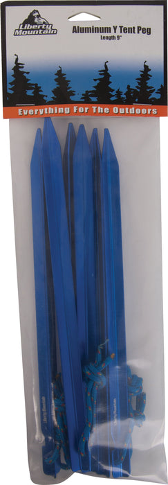 Aluminum Y Tent Pegs 6-Pack