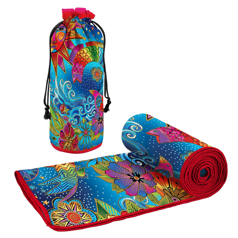 Oversized Beach Towel 40x63" - Microfiber, Quick-Dry with Drawstring Pouch