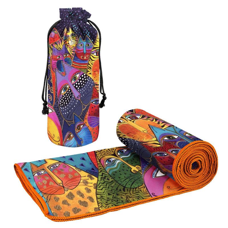 Oversized Beach Towel 40x63" - Microfiber, Quick-Dry with Drawstring Pouch