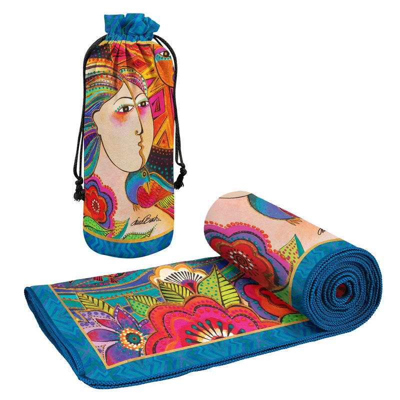 Oversized Beach Towel 40x63" - Microfiber, Quick-Dry with Drawstring Pouch