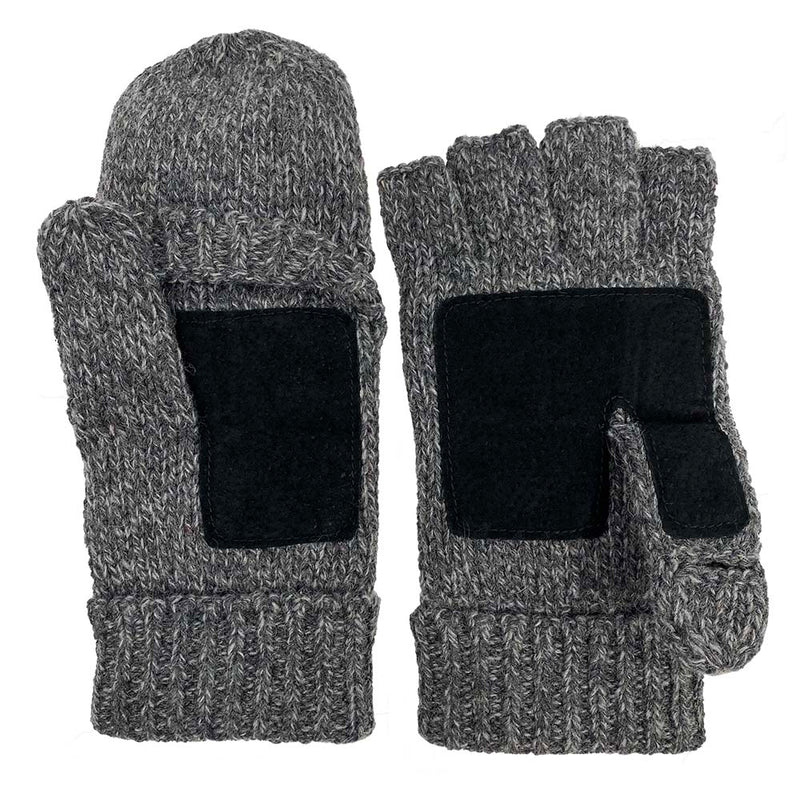 Wooly Flip-Top Mitt | Charcoal Heather