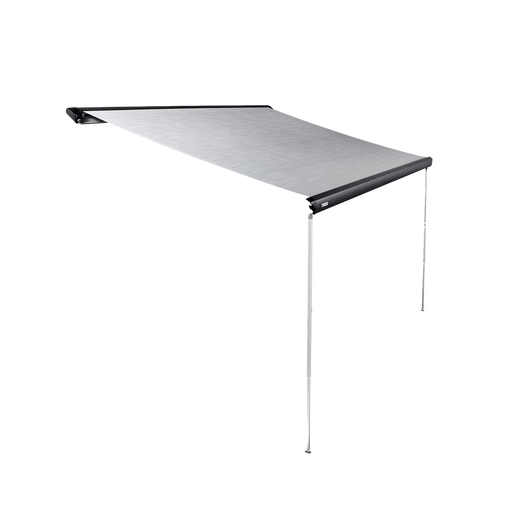 Roof mounted awning on a white background.
