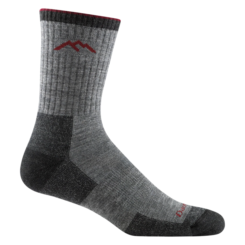 Men's Hiker Micro Crew Midweight Hiking Socks | Charcoal