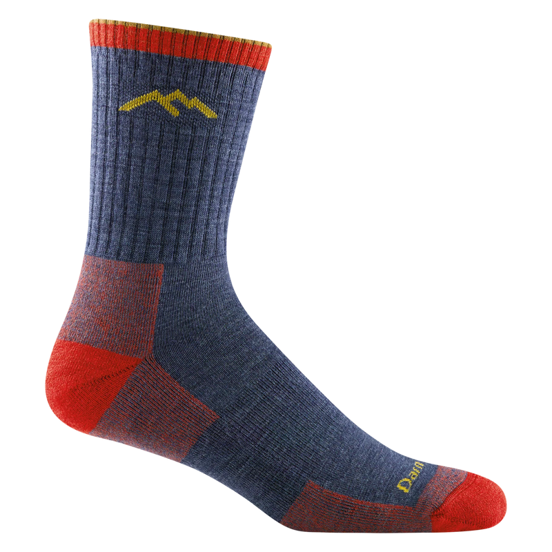 Men's Hiker Micro Crew Midweight Hiking Socks | Denim