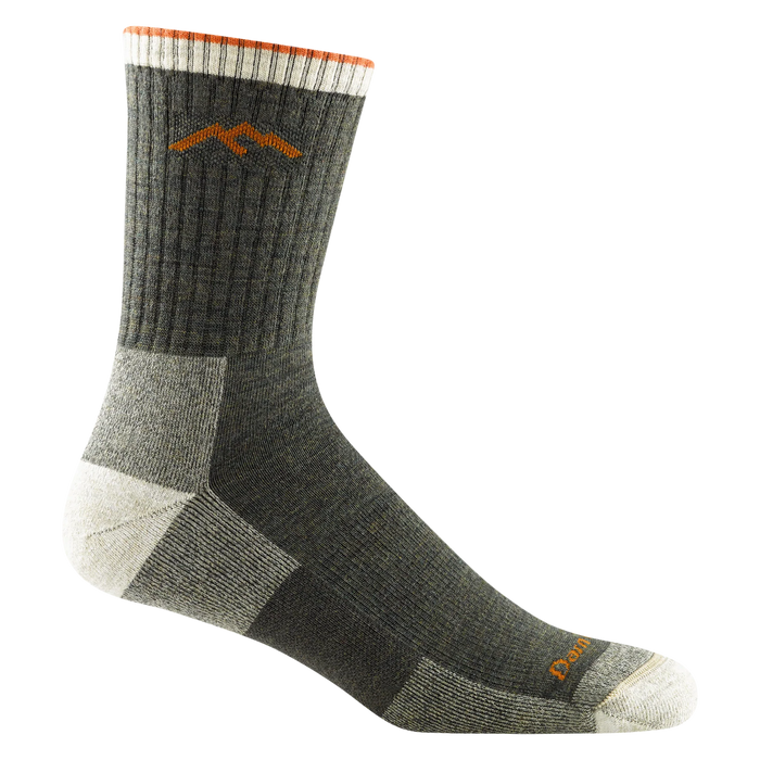 Darn Tough Mens Hiker Micro Crew Cushion Socks | OLIVE