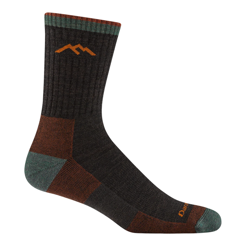 Men's Hiker Micro Crew Midweight Hiking Socks | Walnut