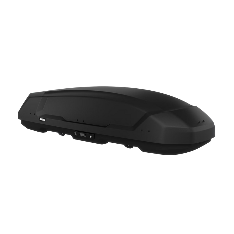 Black cargo roof rack against a white background. 