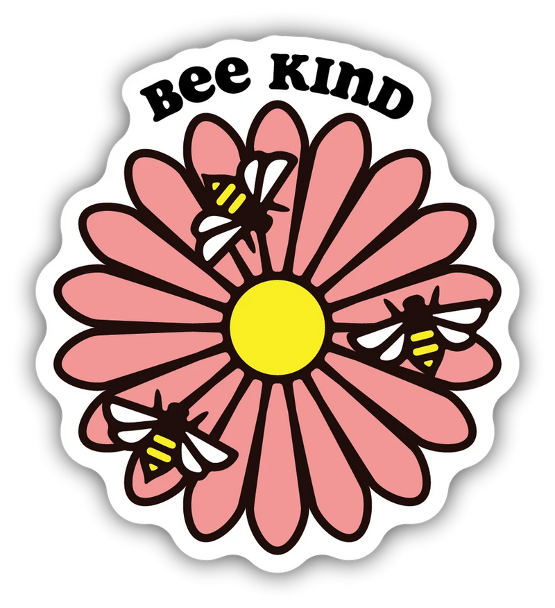 Bee Kind Flower Large Sticker