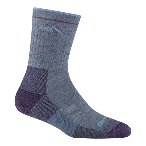 Blue crew socks on a white background.