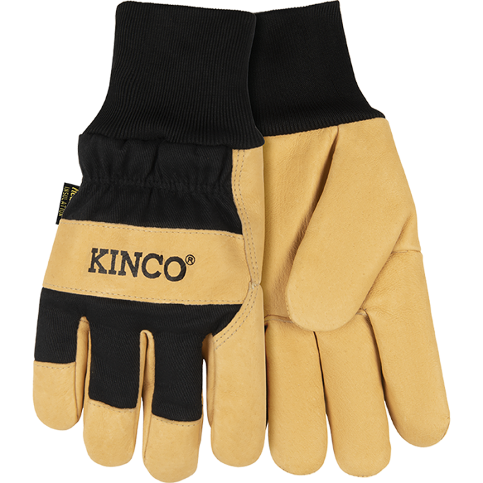 Lined Grain Pigskin Palm with Knit Wrist