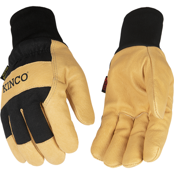 Lined Grain Pigskin Palm with Knit Wrist