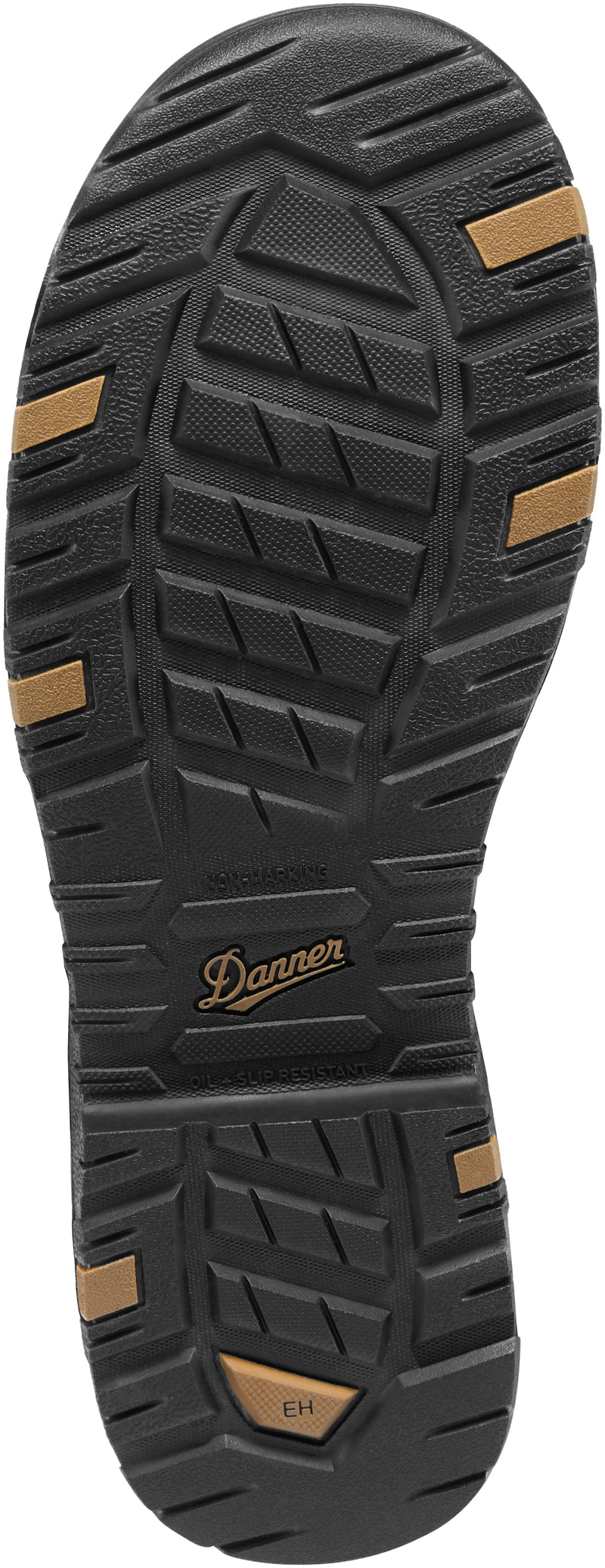 Close-up of a Danner boot sole with tread pattern