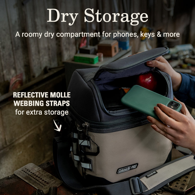 Coleman 16 Can Pro Soft Cooler | White Grey