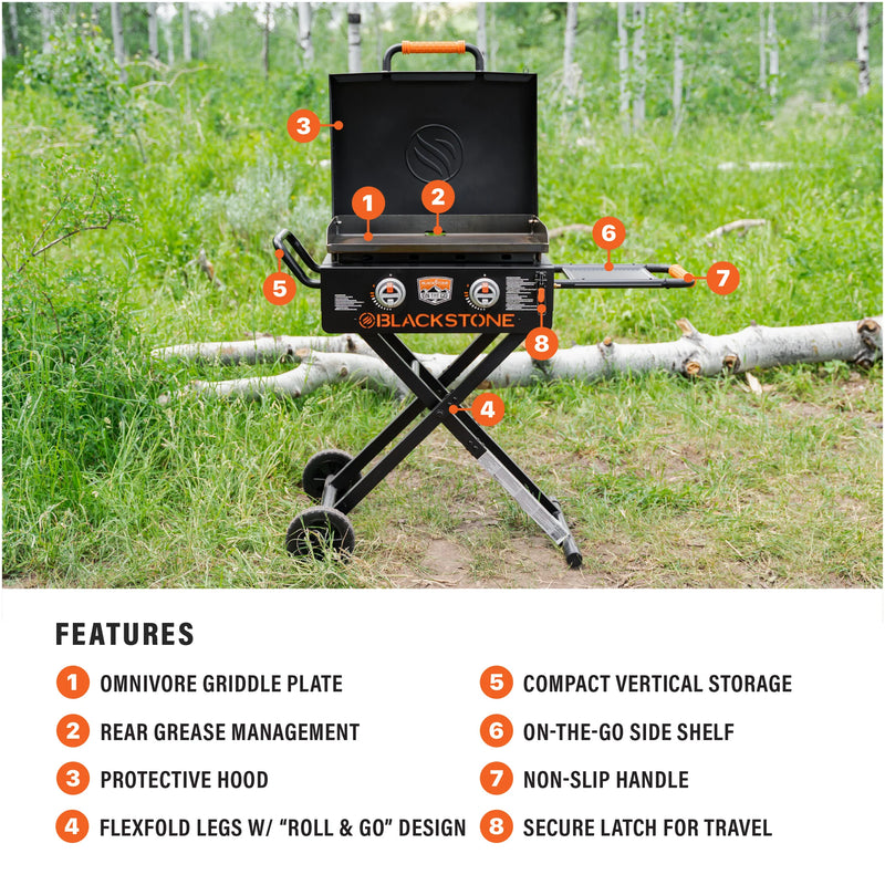 On The Go 22" Griddle with Flexfold® Legs