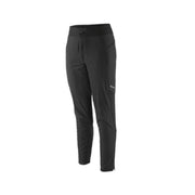 Black athletic cropped pants with a drawstring waist and zippered ankle cuffs, shown on a plain white background.