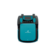 A portable digital air compressor with a teal and black body, featuring a digital display screen, control buttons, and the 'SPINERA' brand logo on the front, set against a plain white background.