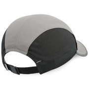 Gray and black cap with mesh back on a white background