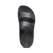 Black sandal on a white background