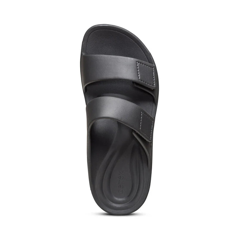 Black sandal on a white background