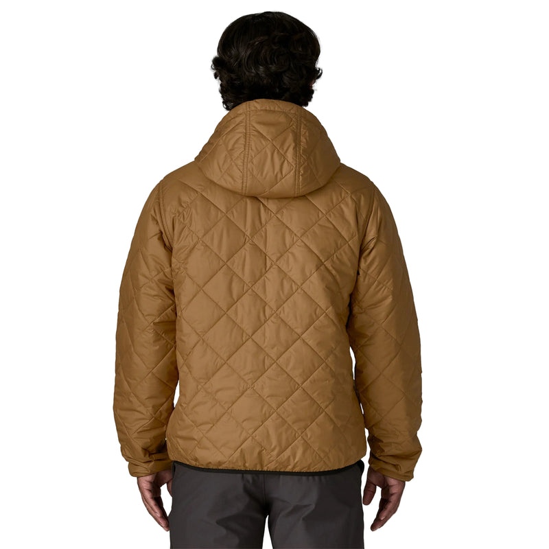 Men's Diamond Quilted Bomber Hooded Jacket | Deer Brown