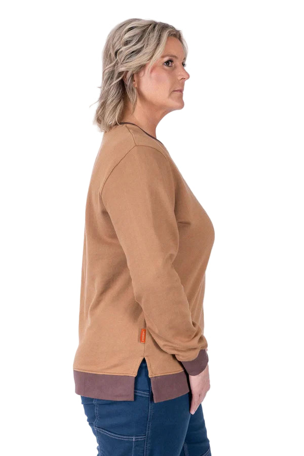 Women's GO TO™ Crew Sweatshirt | Saddle Brown/Kodiak Brown