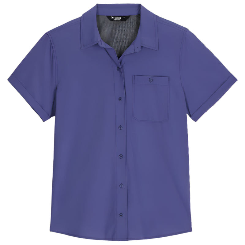 Women's Astroman Short Sleeve Button Sun Shirt | Galactic