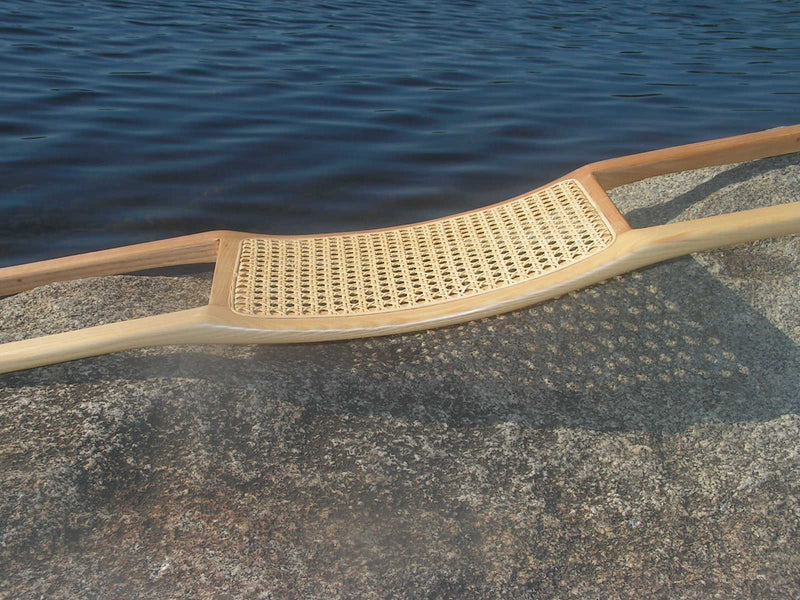 32" Contoured Cane Canoe Seat | Clear Finish