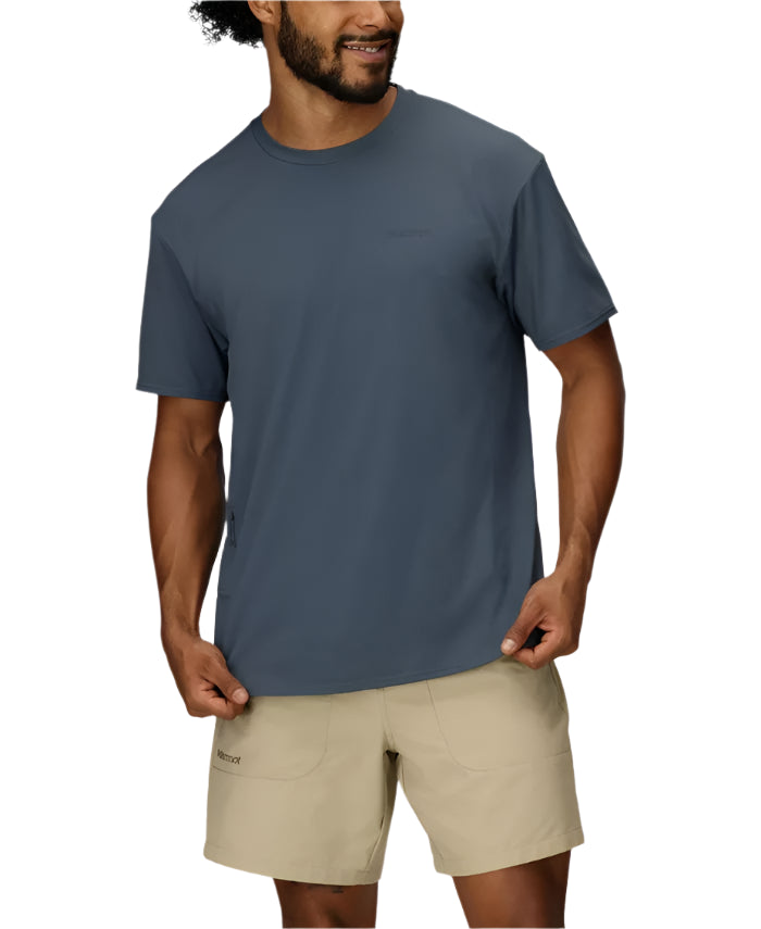 Men's Short Sleeve Air Exchange Solar Shield Crew | Thundercloud