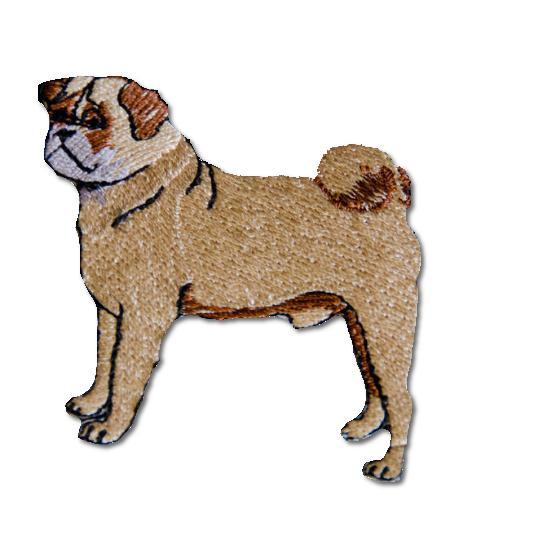 Kenco Pug Embroidered Iron-On Patch