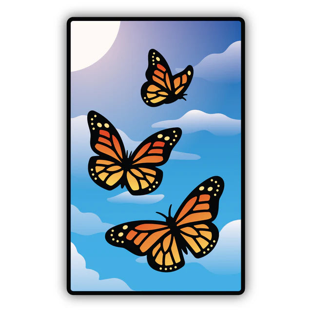 Butterflies In Sky 3" Sticker
