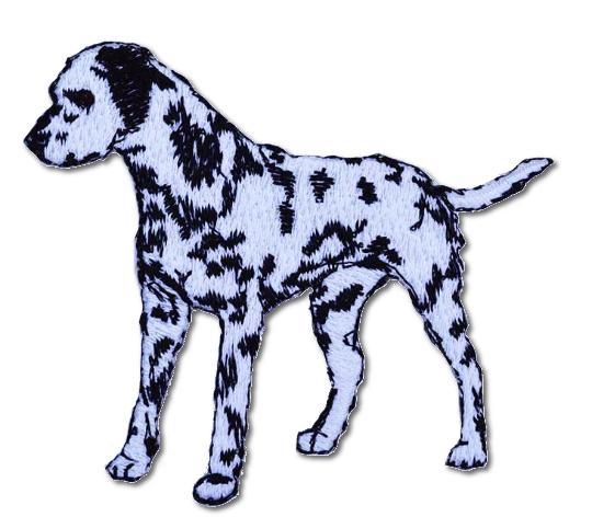 Dalmation (Left Facing) Embroidered Iron On Patch