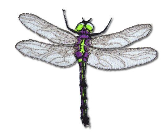 Kenco Dragonfly Embroidered Iron-On Patch