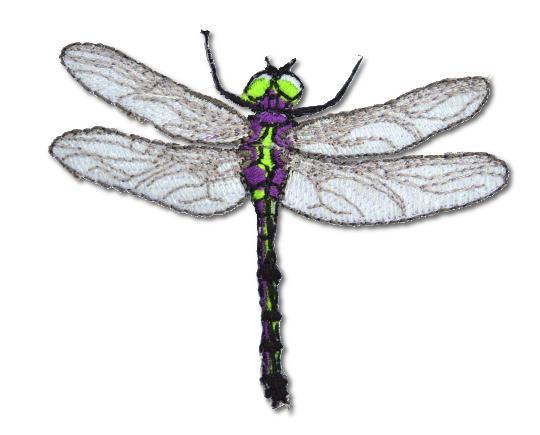 Dragonfly Embroidered Iron On Patch