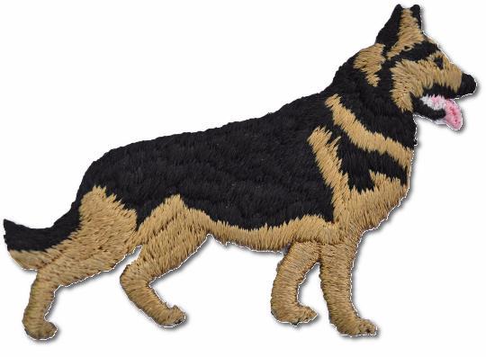 German Shepard Embroidered Iron On Patch