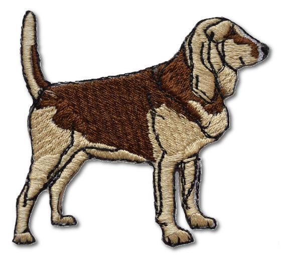 Hound Dog Embroidered Iron On Patch