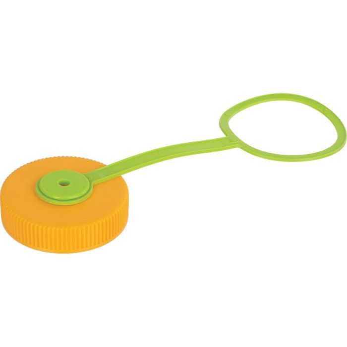 Wide Mouth Loop-top Lid | Orange/Green