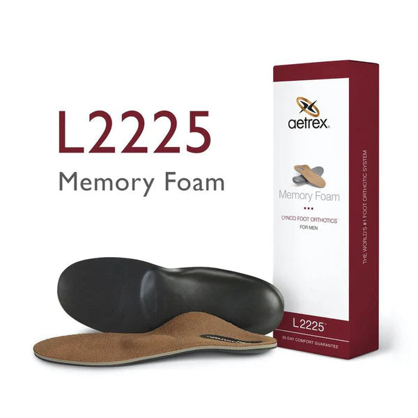 Box of shoe insoles on a white background.