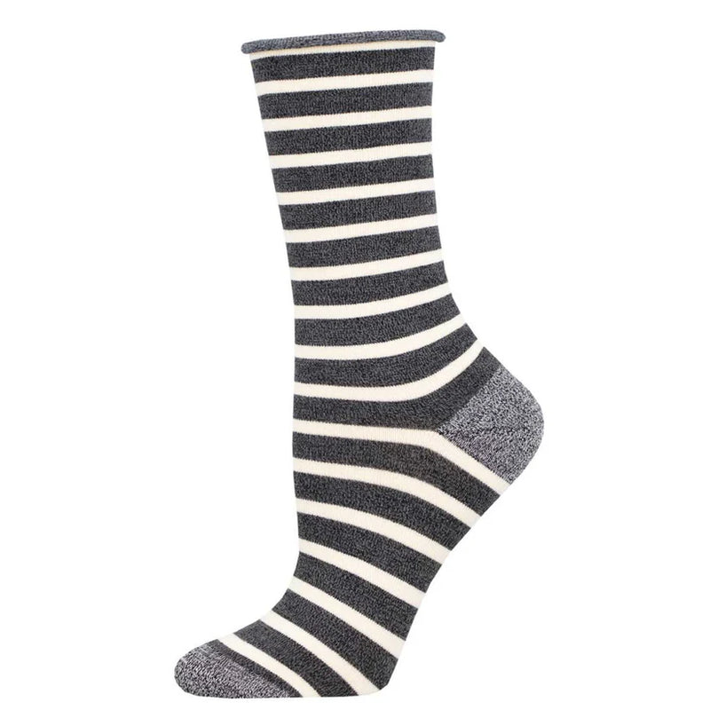 Socksmith Women's Sailor Stripe Roll Top Bamboo Socks