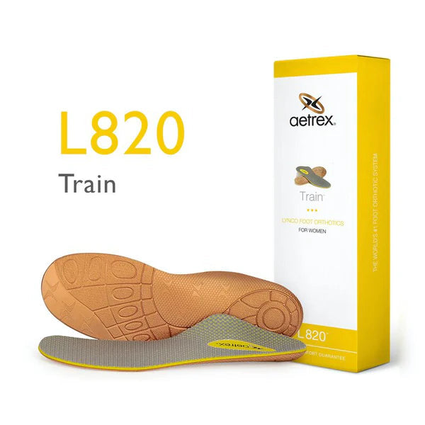 Box of shoe insoles on a white background.