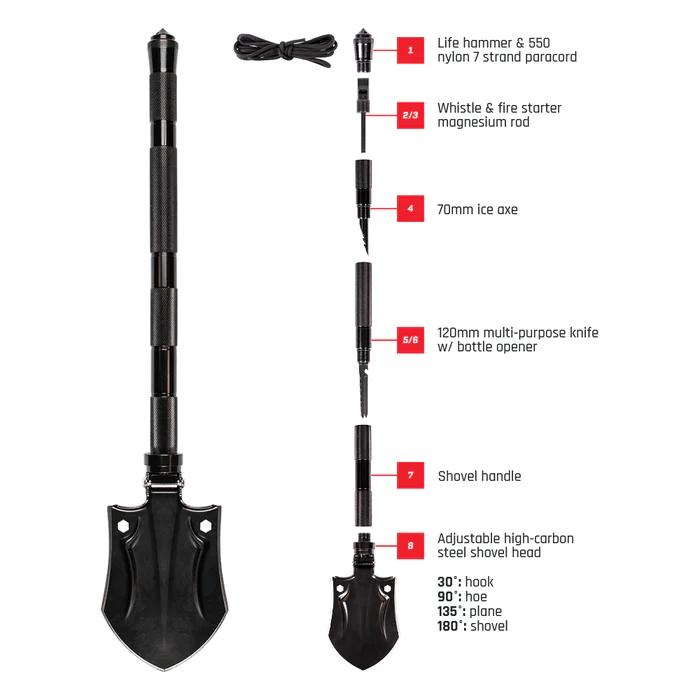 Fox Outdoor Products 8in1 Shovel