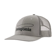 Gray cap with mesh back and Patagonia logo on a white background
