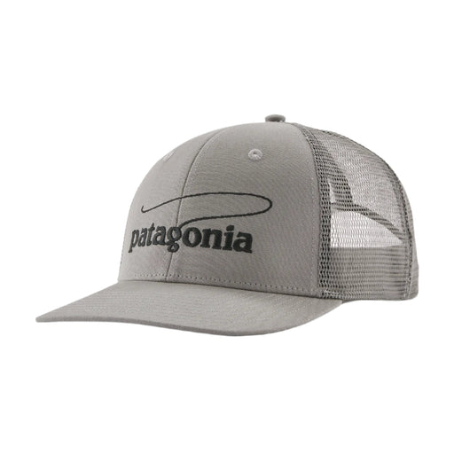 Gray cap with mesh back and Patagonia logo on a white background