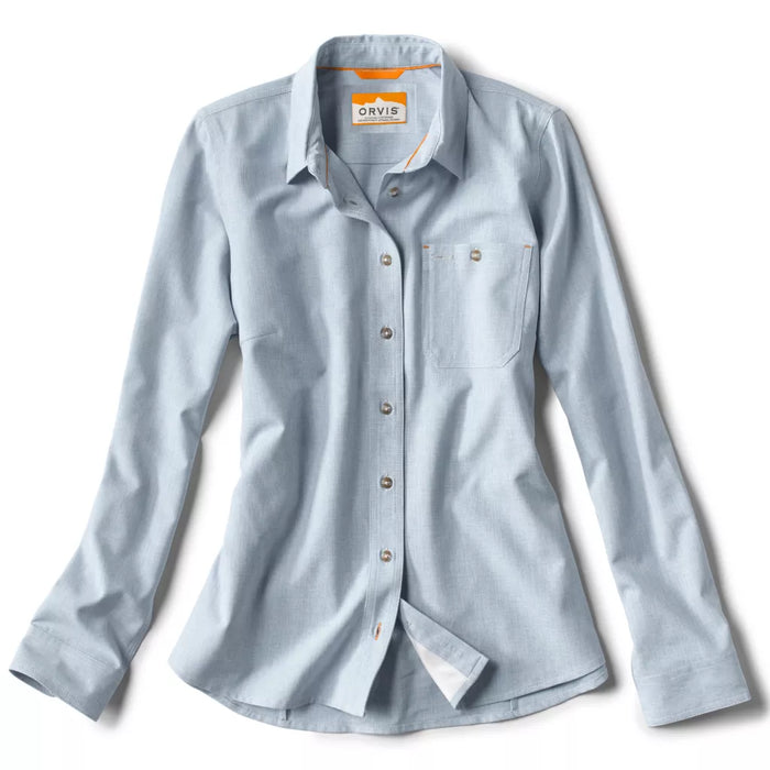 Orvis Womens Tech Chambray Long Sleeve Workshirt