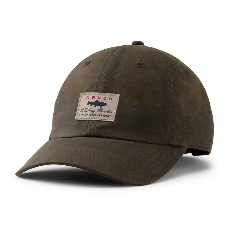 VINTAGE WAXED COTTON BALL CAP | Espresso Fish