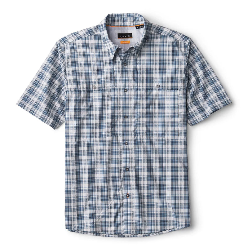 Men's Short Sleeve Caster Plaid Shirt | True Navy