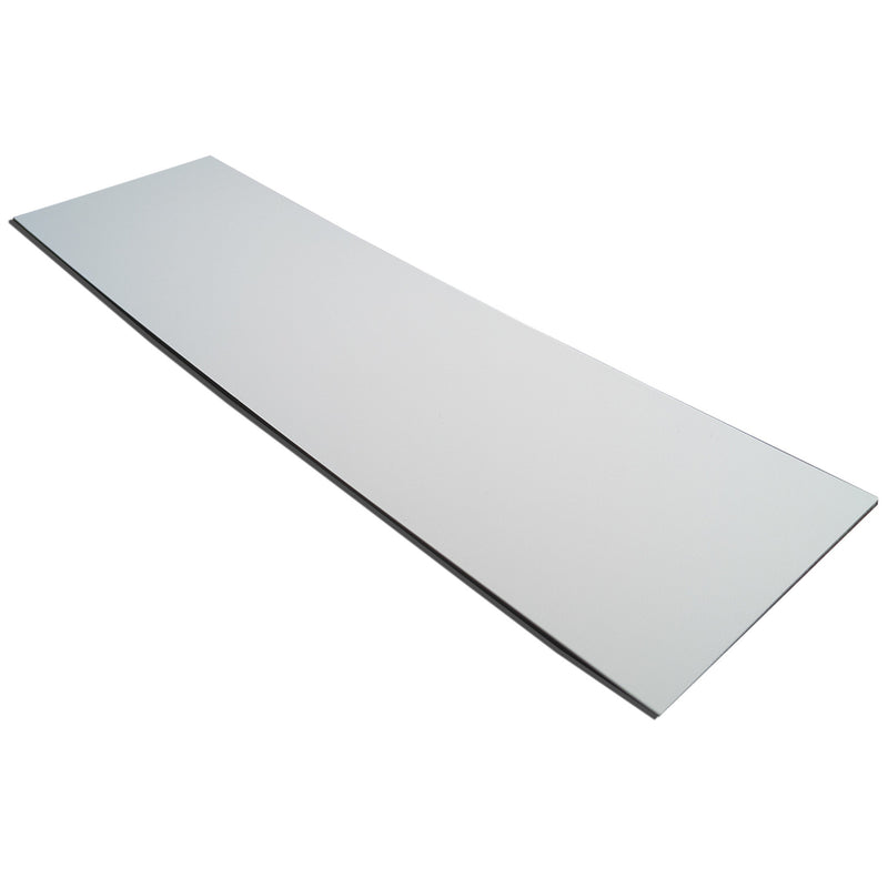 A rectangular white repair patch, shown at an angle on a plain white background.