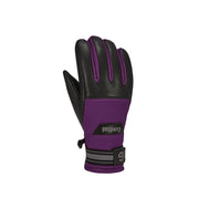 Black and purple glove with brand logo on a light gray background